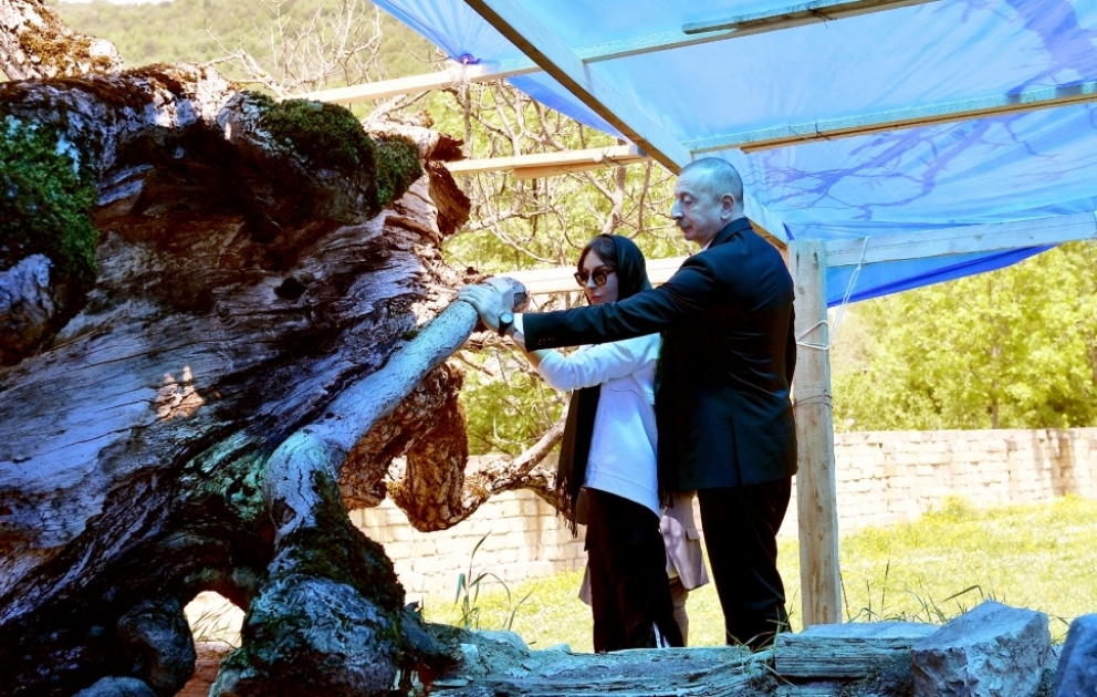 Şamaxıda Pir Ömər Sultan ziyarətgahında bərpa-konservasiya işləri ilə tanışlıq YENİLƏNİB VİDEO