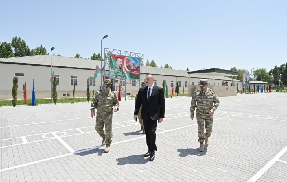 Президент Ильхам Алиев побывал в Н-ской воинской части на территории Агдамского района ОБНОВЛЕНО ВИДЕО