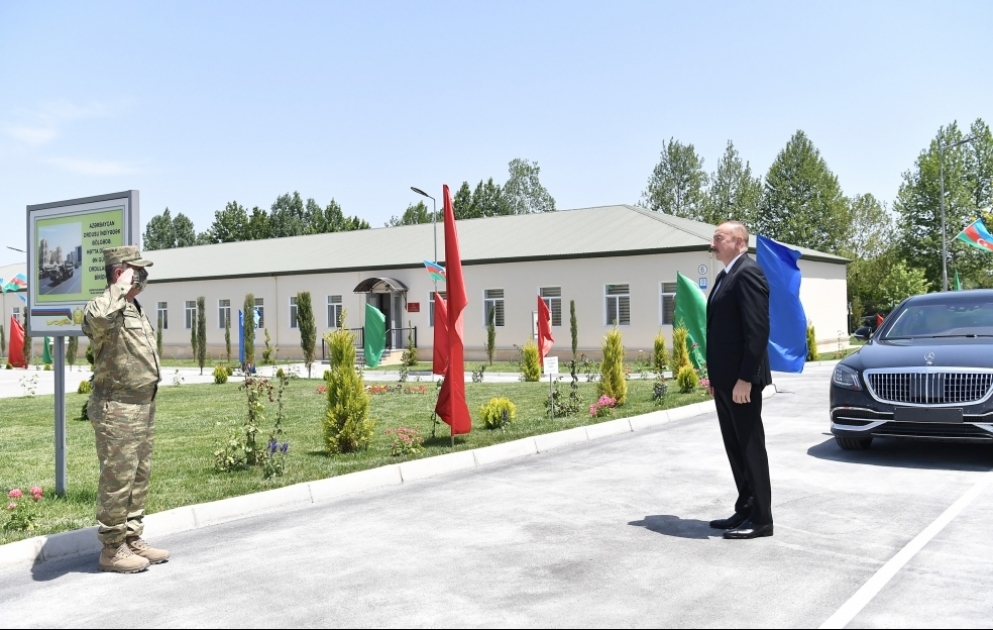 President Ilham Aliyev visited military unit in territory of Aghdam VIDEO