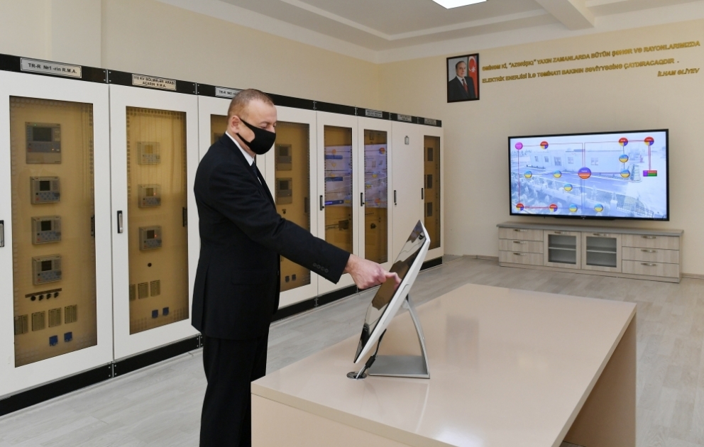 President Ilham Aliyev launched newly renovated “Tartar” power substation VIDEO