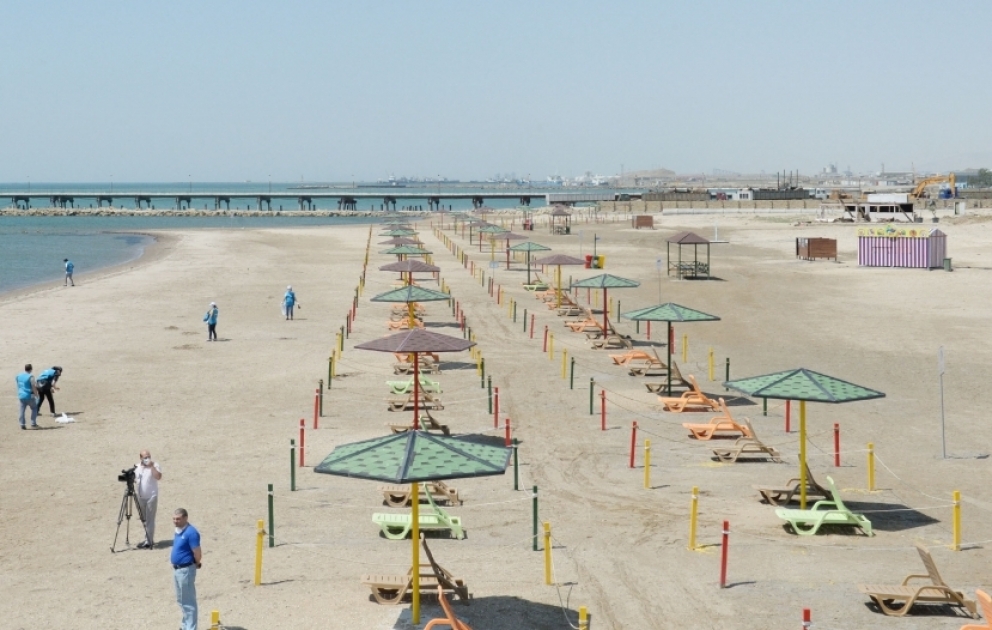 Exemplary public beach launched in Baku VIDEO