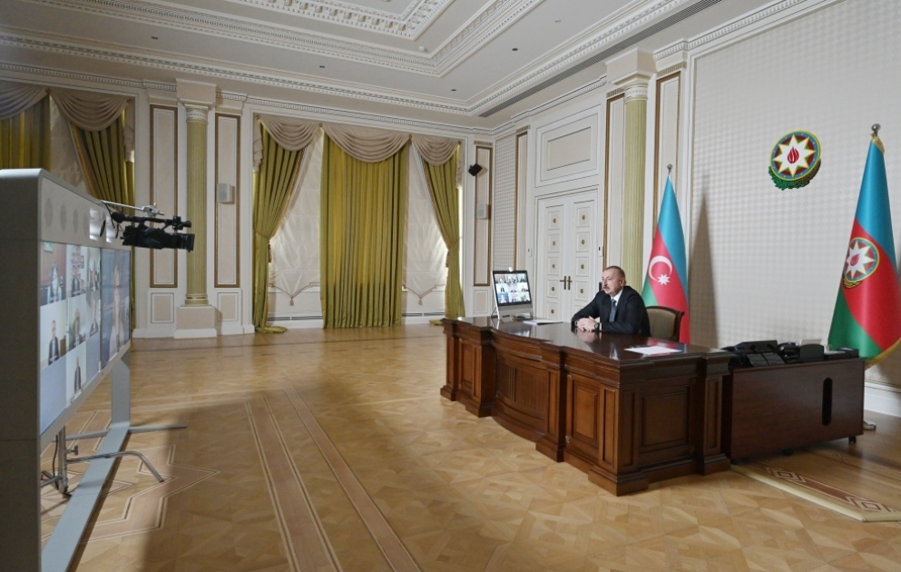 Video conference between President Ilham Aliyev, newly appointed vice president and other representatives of World Bank held VIDEO