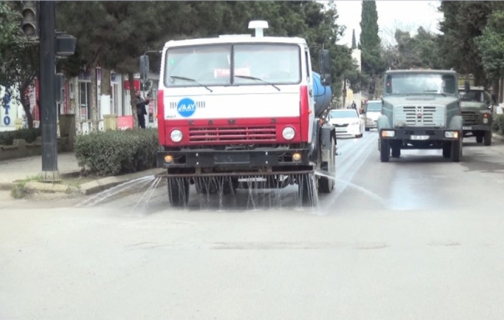 Cəlilabadda genişmiqyaslı dezinfeksiya işlərinə başlanılıb VİDEO