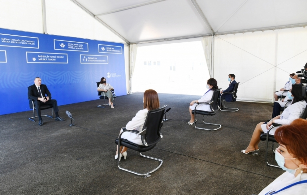 President Ilham Aliyev attended inauguration of modular hospital in Ganja VIDEO
