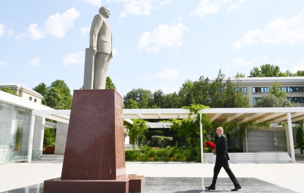 President Ilham Aliyev arrived in Mingachevir city for visit VIDEO