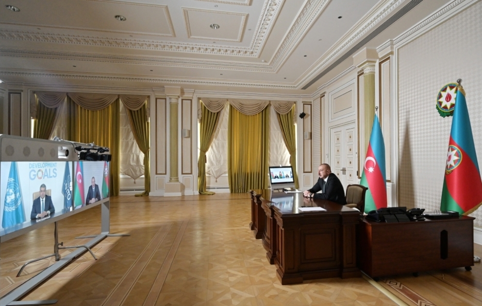 Video conference held between President Ilham Aliyev and Secretary-General of World Tourism OrganizationVIDEO