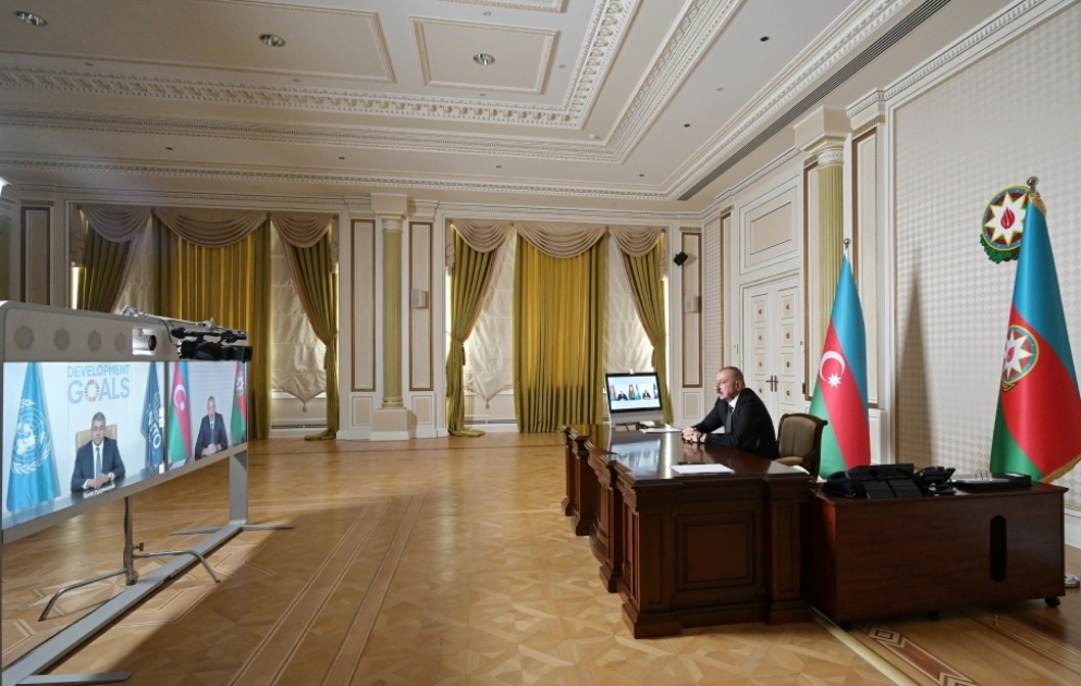 Une visioconférence se tient entre le président azerbaïdjanais et le secrétaire général de l’OMT VIDEO