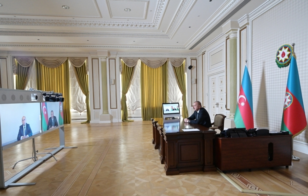 Le président de la République s’entretient par visioconférence avec le nouveau ministre de l’EducationVİDEO