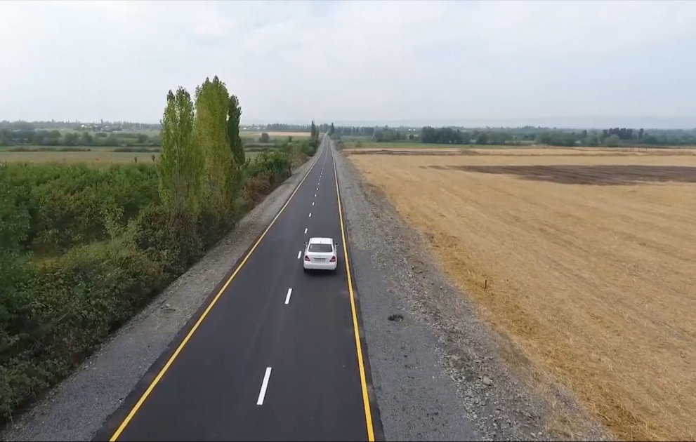 Balakəndə yeni kəndlərarası yol yenidən qurulubVİDEO