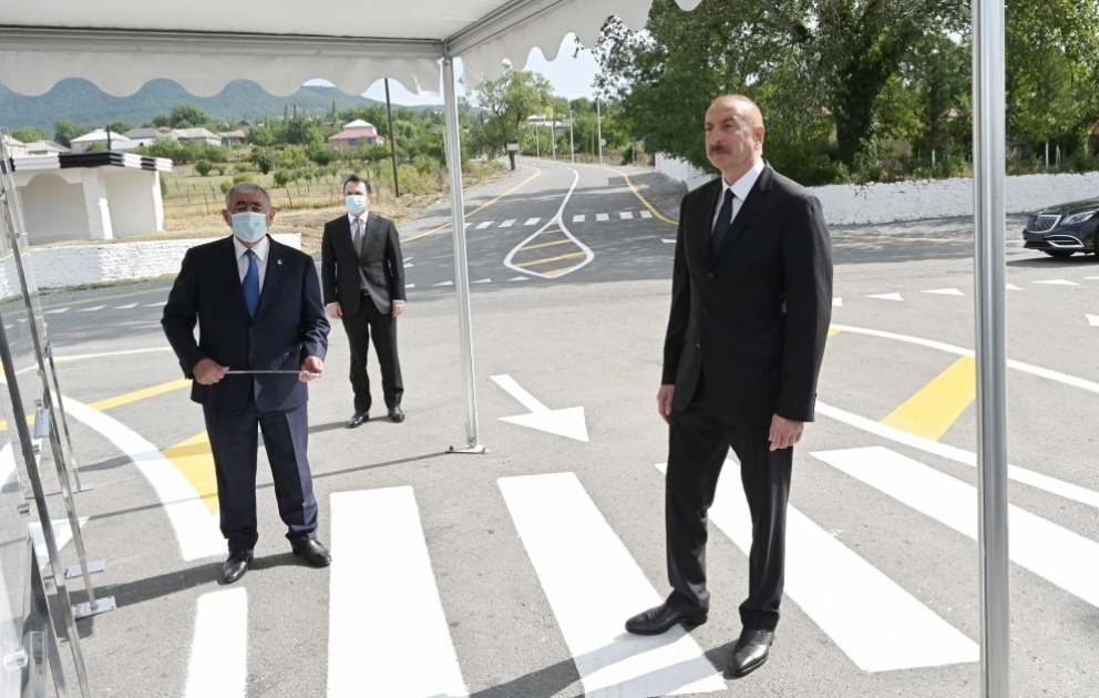 President Ilham Aliyev inaugurated newly reconstructed Tazakand-Aghbulag-Goshakand highway VIDEO
