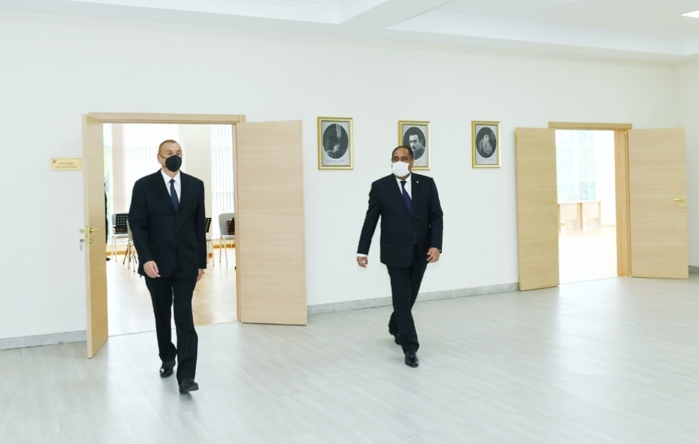 Balakan: Präsident Ilham Aliyev weiht neues Gebäude für Kinderkunstschule ein VIDEO