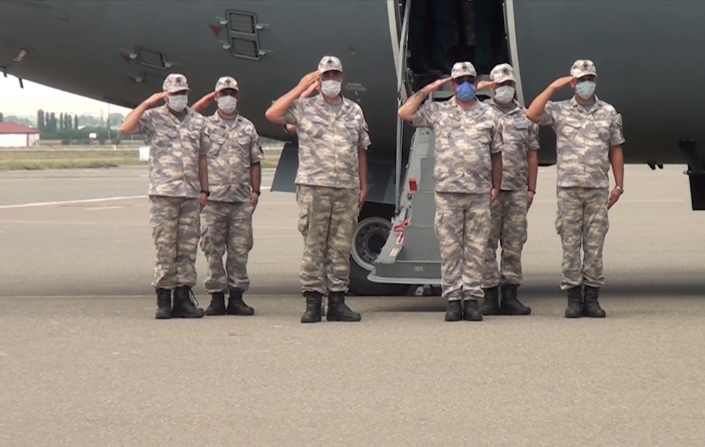 Turkish Air Force representatives arrive in Ganja VİDEO
