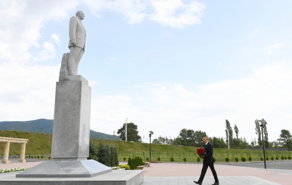 President Ilham Aliyev arrived in Shaki VIDEO
