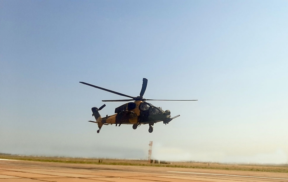 “TurAz Qartalı - 2020” təlimlərinə döyüş helikopterləri də cəlb edilib VİDEO