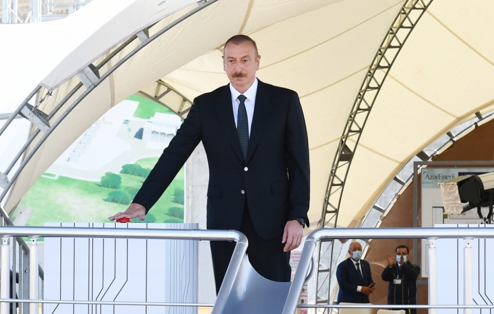 Le président Ilham Aliyev se rend sur le chantier de la sous-station électrique « Gobou » VIDEO