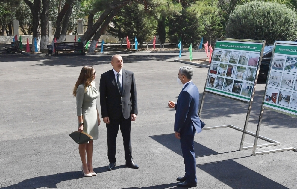 Le président Ilham Aliyev et la première dame Mehriban Aliyeva prennent part à l’inauguration d’une maison de la culture à Sourakhany VIDEO