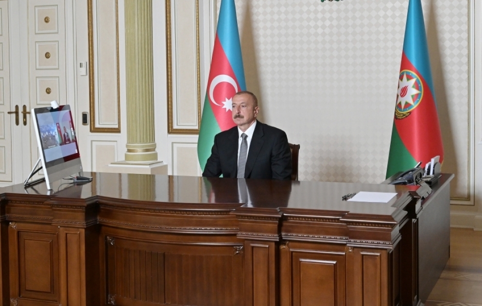 Prezident İlham Əliyev koronaviruslu xəstələrin müalicəsi üçün modul tipli növbəti hospitalın açılışında videoformatda iştirak edib YENİLƏNİB  VİDEO ​