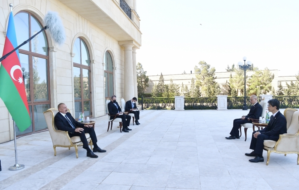 Präsident Ilham Aliyev empfängt neu ernannten japanischen Botschafter VIDEO