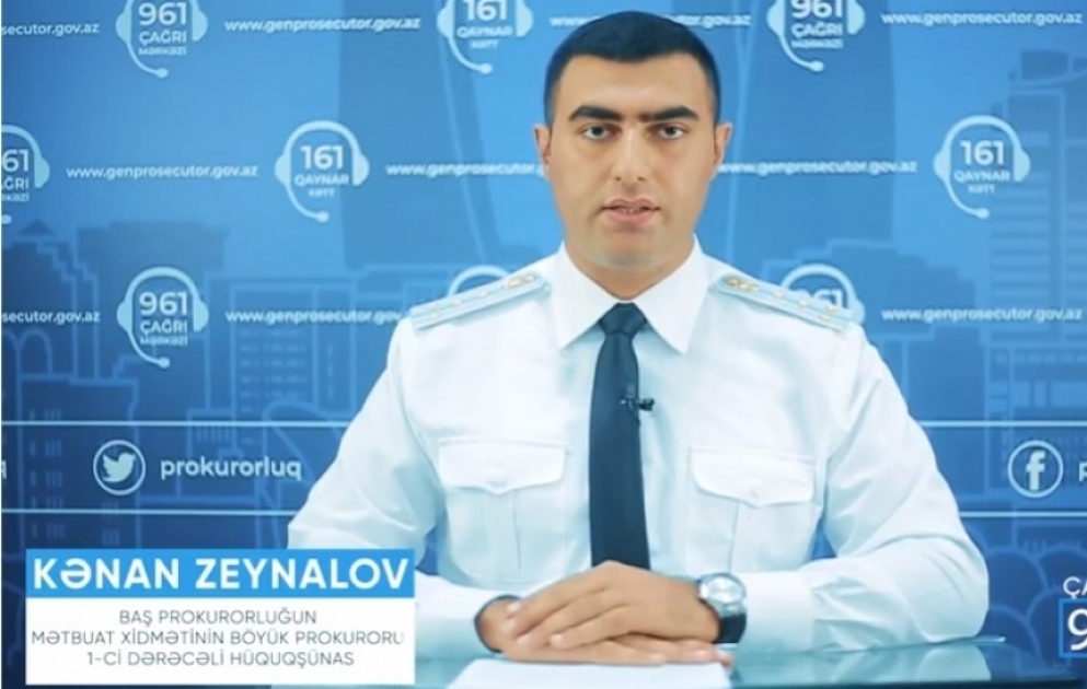 Baş Prokurorluqdan vətəndaşları maraqlandıran məsələlərlə bağlı növbəti izah VİDEO