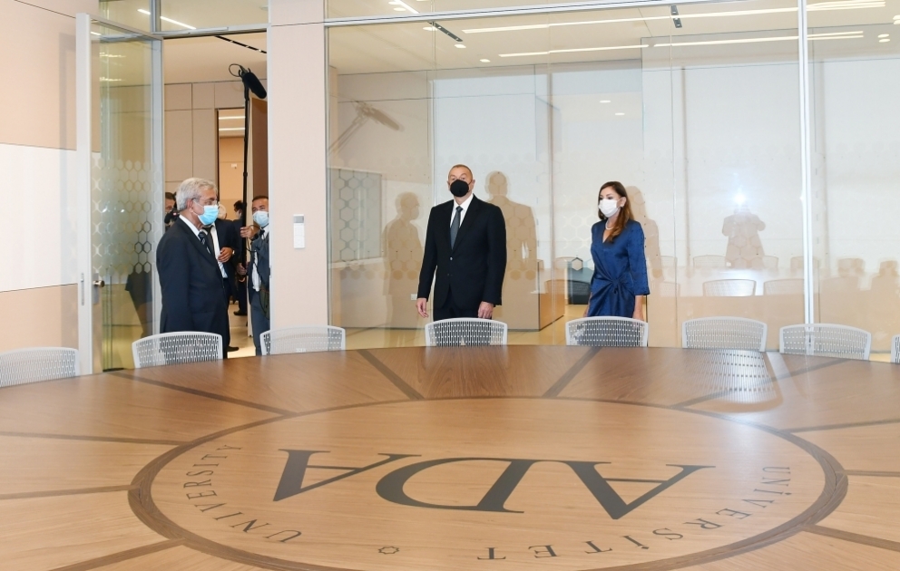 President Ilham Aliyev and first lady Mehriban Aliyeva attended opening of two new blocks of ADA University VIDEO