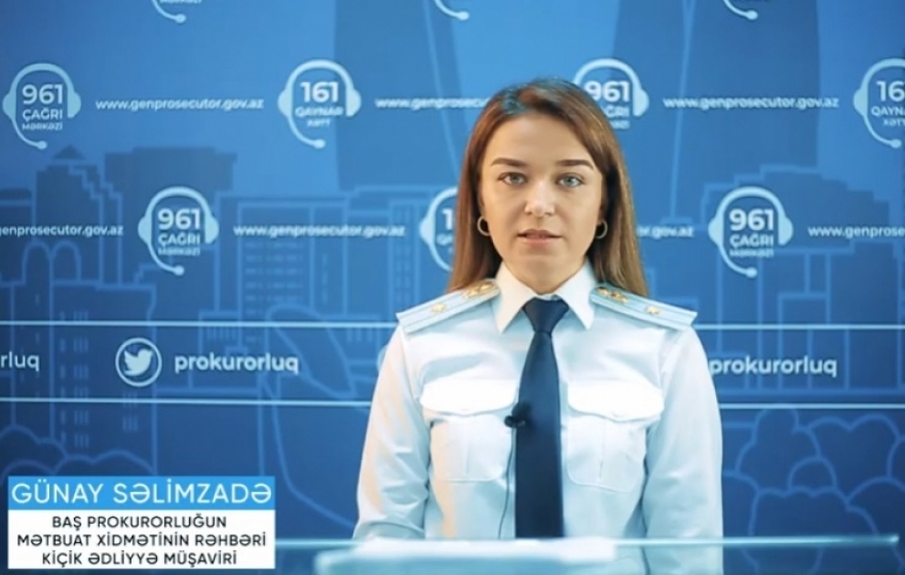 #prokurorluqdanizah həştəqi altında növbəti videoçarxda inzibati xətalarla bağlı suallara aydınlıq gətirilib VİDEO