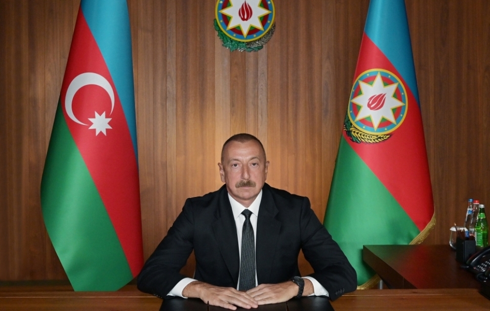 Hochrangiges Treffen zum 75. Jahrestag der Vereinten Nationen am Rande der 75. Tagung der UN-Generalversammlung  Aserbaidschans Präsident, Vorsitzender der Bewegung der Blockfreien Staaten Ilham Aliyev hielt eine Rede beim Treffen im Videoformat VIDEO