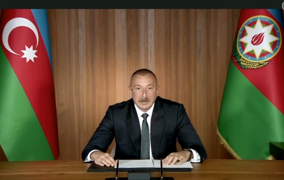Prezident İlham Əliyev: Dayanıqlı beynəlxalq sülhün və təhlükəsizliyin təmin edilməsi üçün işğala son qoyulmalıdır VİDEO