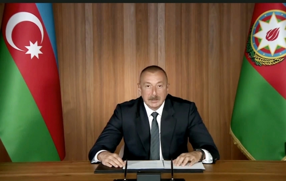 Prezident İlham Əliyev BMT Baş Assambleyasının 75-ci sessiyasının ümumi debatlarında videoformatda çıxış edib VİDEO