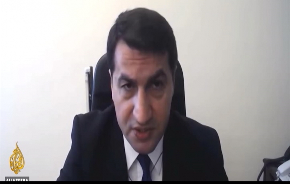 Prezidentin köməkçisi Hikmət Hacıyev Ermənistanın təxribatları ilə bağlı “Al Jazeera” telekanalına müsahibə verib VİDEO