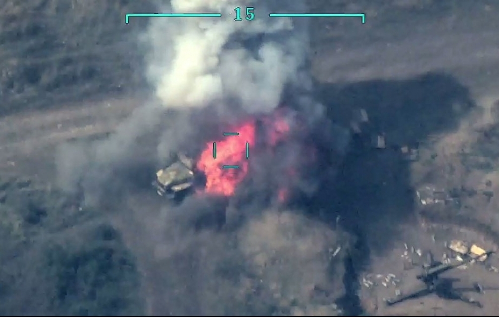 Azerbaijani army destroys several more enemy military vehicles VIDEO