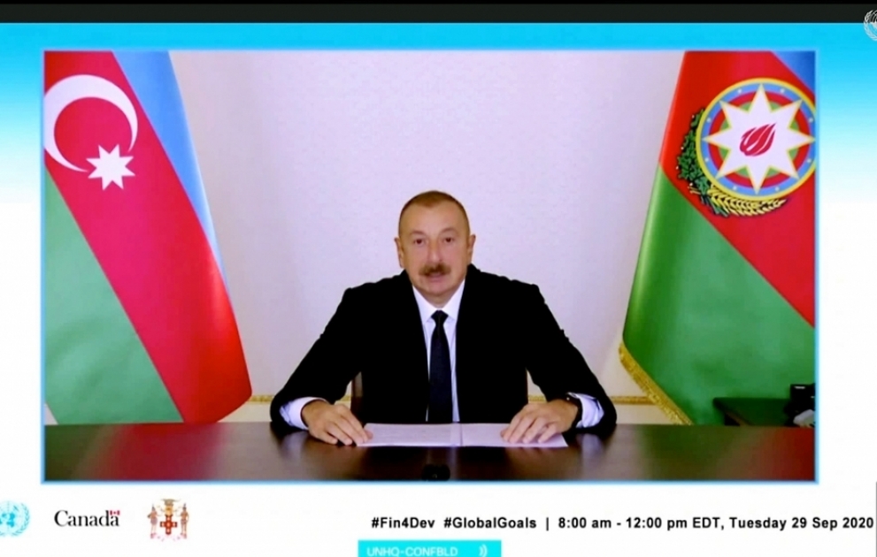 Prezident İlham Əliyev: Azərbaycan BMT-yə iki dəfə könüllü milli hesabat təqdim edən azsaylı ölkələrdən biridir VİDEO ​