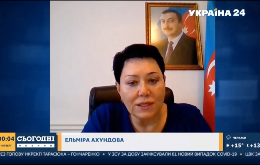 Səfir Ukraynanın məşhur telekanalındakı çıxışında Ermənistanın təcavüzkar siyasətini pisləyib VİDEO