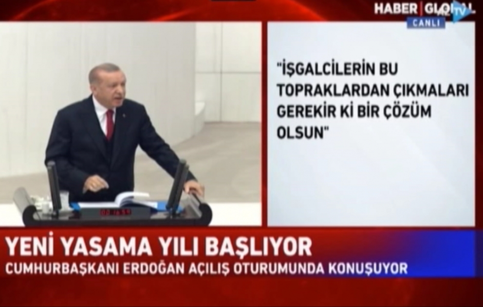 Rəcəb Tayyib Ərdoğan: Bölgədə sülhün yaranması Ermənistanın işğal etdiyi Azərbaycan torpaqlarından çəkilməsindən asılıdır VİDEO