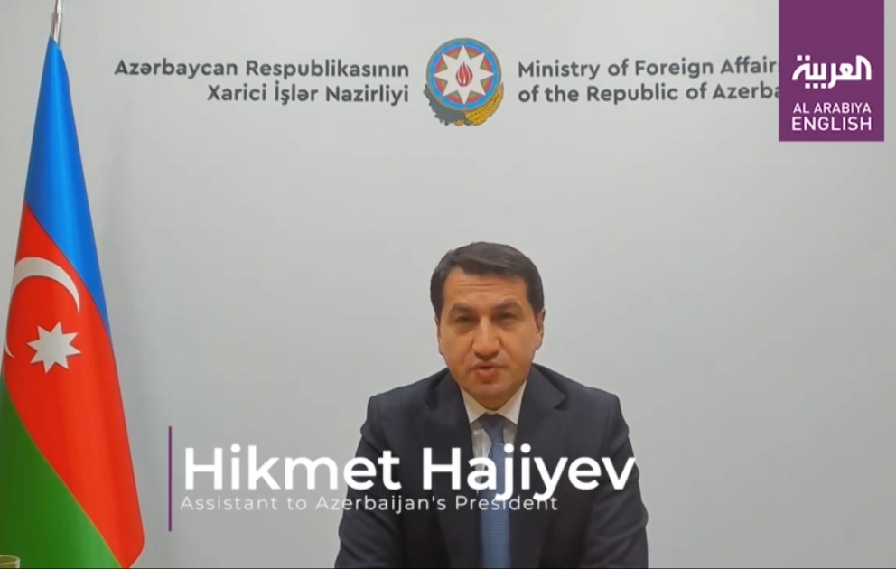 Prezidentin köməkçisi Hikmət Hacıyev Ermənistanın hərbi təxribatları ilə bağlı “Al Arabiya” telekanalına müsahibə verib VİDEO ​