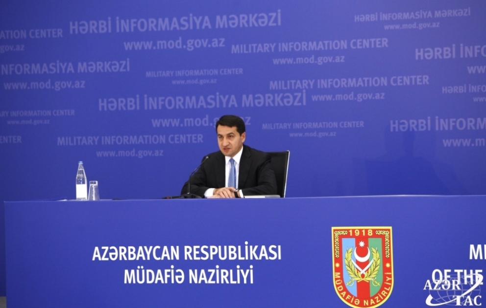 Hikmət Hacıyev: Ermənistan öz ərazisindən yaşayış məntəqələrimizə raket hücumu həyata keçirməklə Cenevrə Konvensiyasını pozur VİDEO
