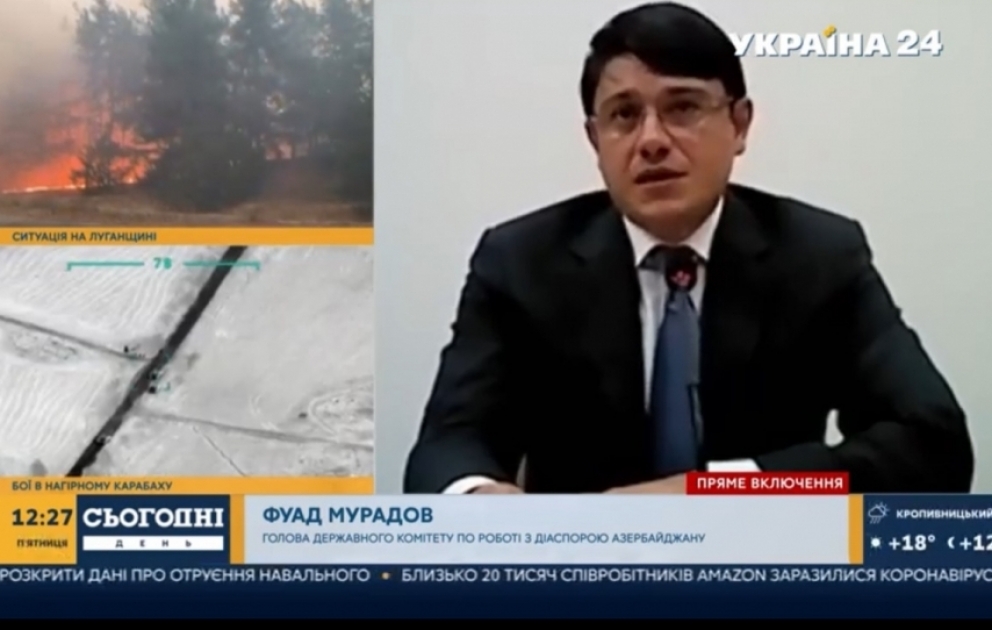 “Ukraina-24” telekanalının tamaşaçıları Ermənistanın işğalçılıq siyasəti barədə məlumatlandırılıb VİDEO
