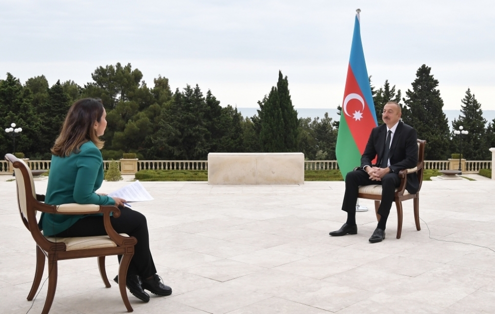 President Ilham Aliyev was interviewed by Al Jazeera TV channel VIDEO