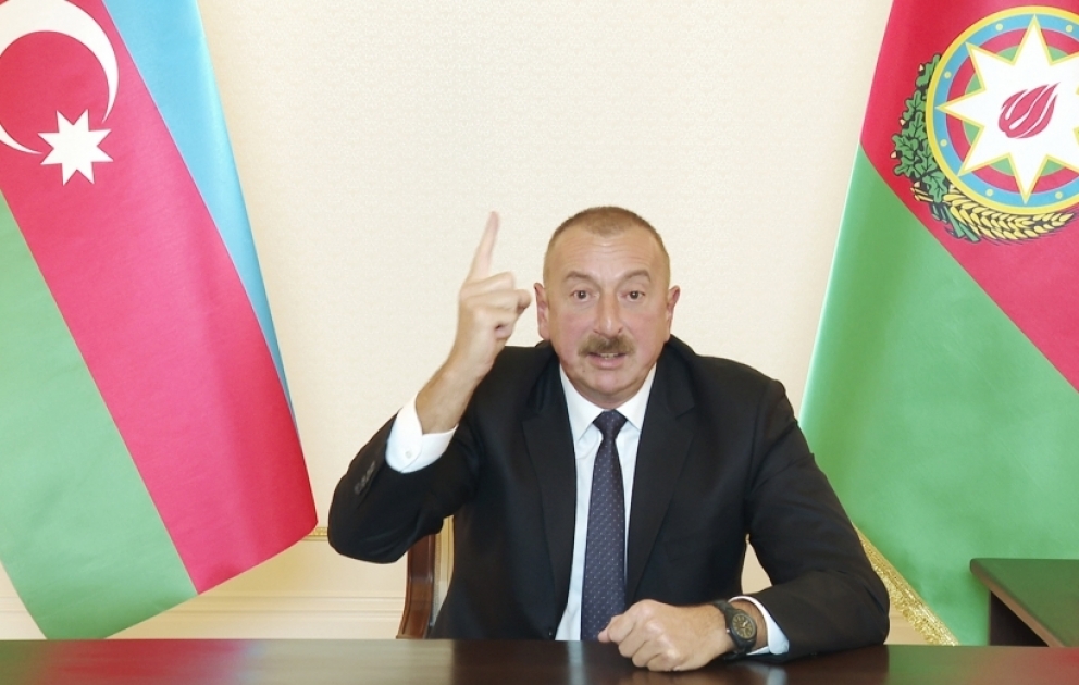 Azərbaycan Prezidenti: Bir il bundan əvvəl Paşinyan “Qarabağ Ermənistandır və nöqtə” deməklə bütün danışıqlar prosesinə zərbə vurdu VİDEO