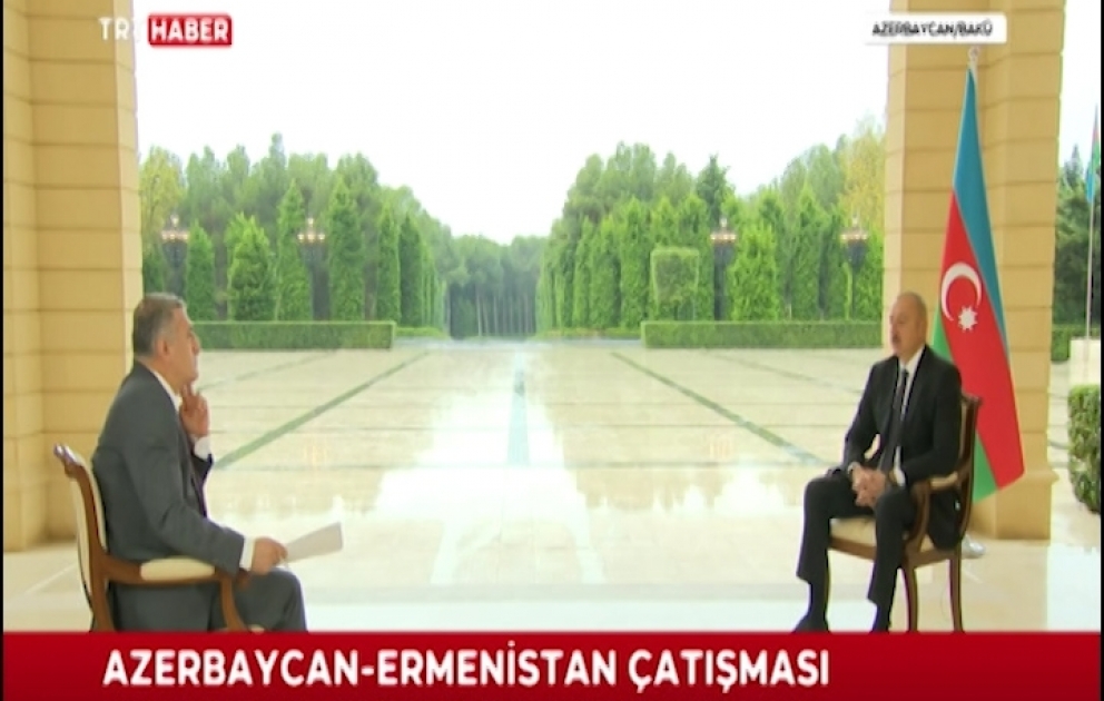 Prezident İlham Əliyev Türkiyənin “TRT Haber” televiziya kanalına müsahibə verib YENİLƏNİB  VİDEO