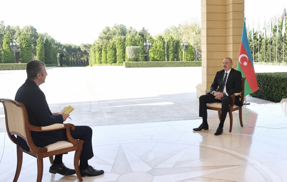 Azərbaycan Prezidenti İlham Əliyev CNN-Türk televiziyasına müsahibə verib YENİLƏNİB VİDEO