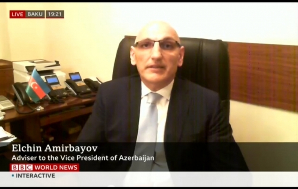 Azərbaycanın Birinci vitse-prezidentinin köməkçisi “BBC World” telekanalının birbaşa efirində Dağlıq Qarabağ münaqişəsi ilə bağlı suallara cavab verib VİDEO