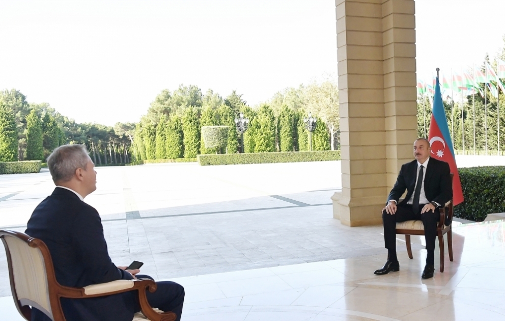 Prezident İlham Əliyev Rusiyanın RBK televiziya kanalına müsahibə verib YENİLƏNİB VİDEO