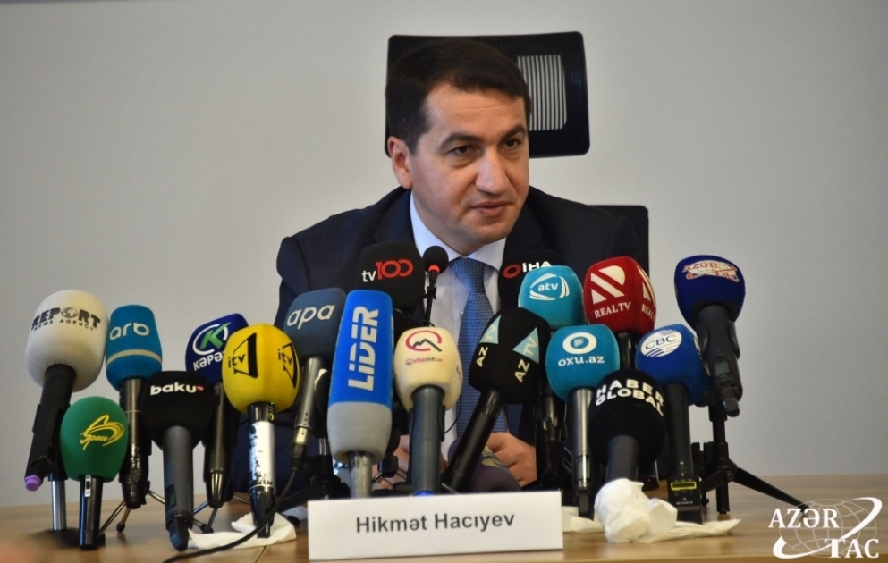 Hikmət Hacıyev: Ermənistan tərəfindən törədilmiş cinayətlər hərbi və siyasi təxribat kimi qiymətləndirilməlidir VİDEO
