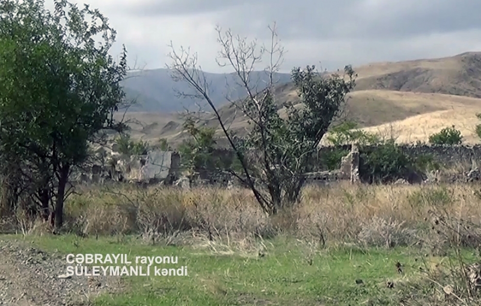 Müdafiə Nazirliyi Cəbrayıl rayonunun işğaldan azad edilmiş Süleymanlı kəndinin videogörüntülərini paylaşıb VİDEO