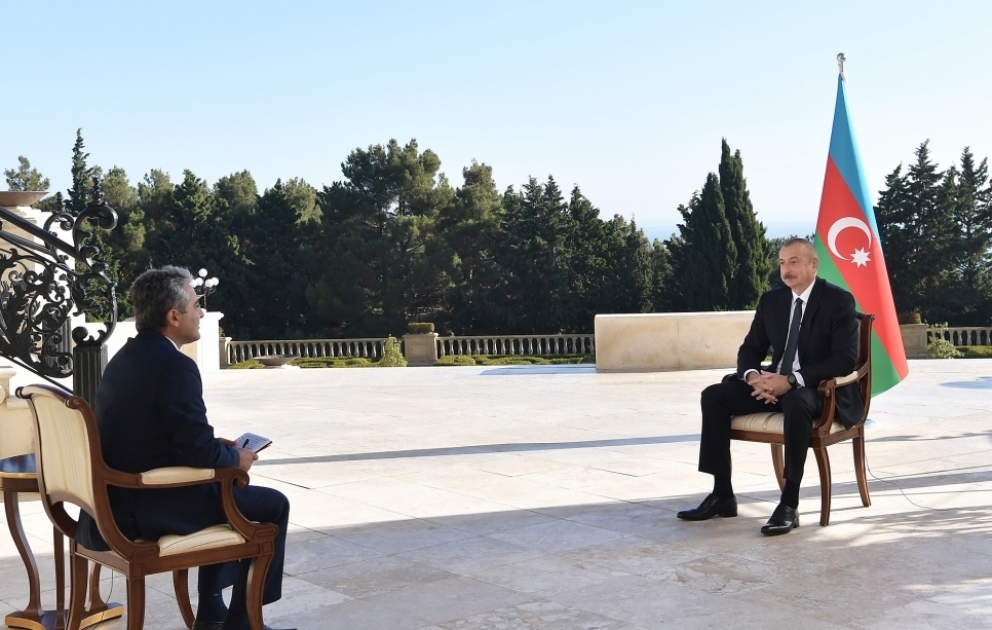 President Ilham Aliyev was interviewed by Turkish A Haber TV channel VIDEO