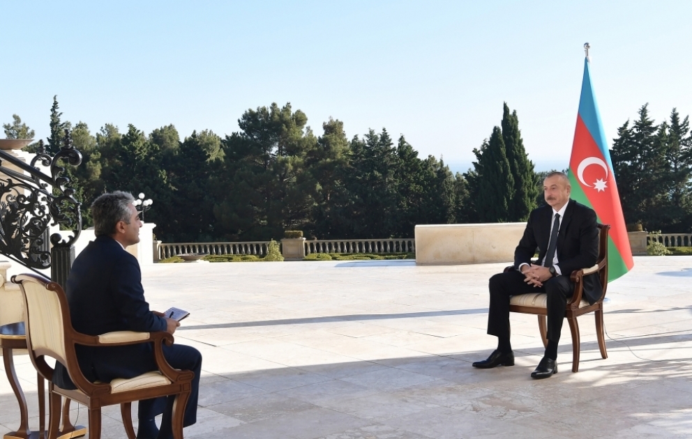 Präsident Ilham Aliyev gibt türkischem TV-Sender A Haber Interview VIDEO