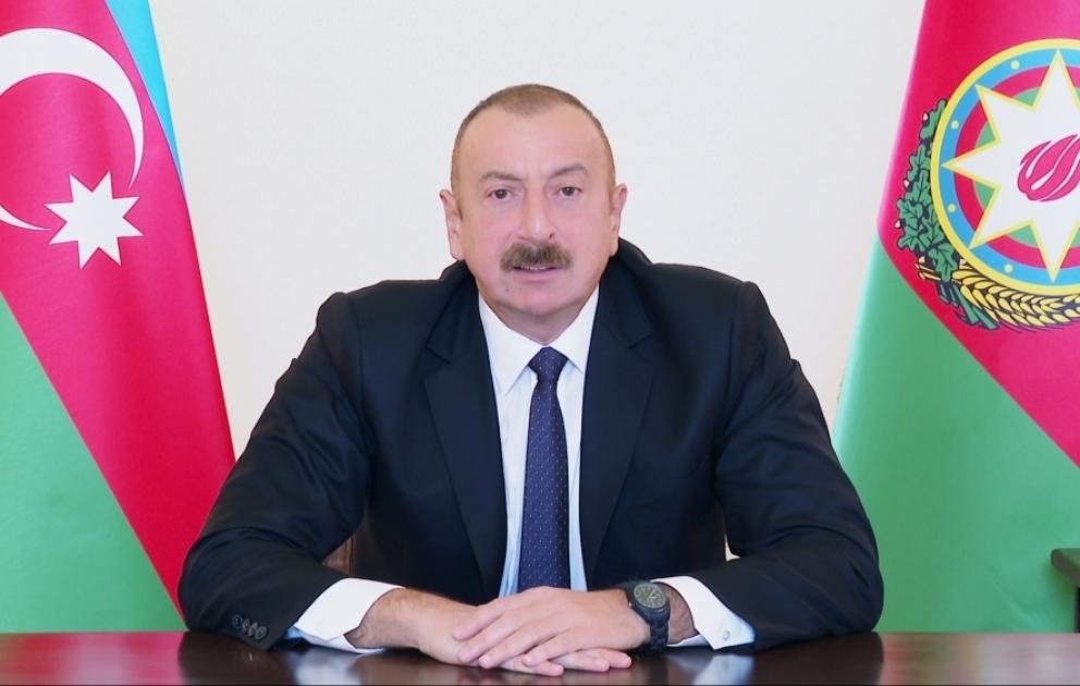 Prezident İlham Əliyev: Biz onların cavabını döyüş meydanında veririk, günahsız insanların qisasını döyüş meydanında alırıq və alacağıq VİDEO