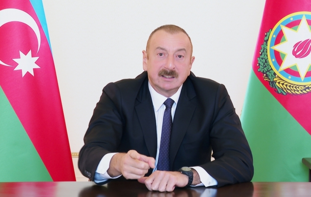 Prezident İlham Əliyev: Onun-bunun ətəyindən yapışıb imdad diləyirsən ki, Azərbaycanı durdurun. Rədd ol torpağımızdan, dayanaq VİDEO