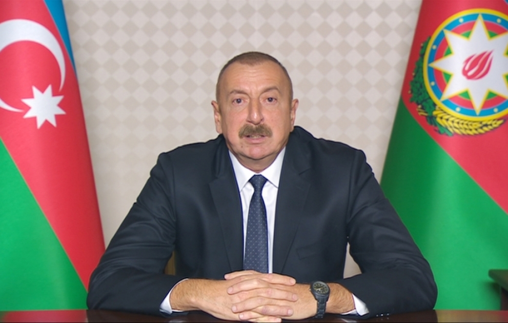 Azərbaycan Prezidenti: Ermənistan rəhbərliyi artıq bizim qarşımızda diz çöküb, onlara layiq olan yeri göstərmişik VİDEO