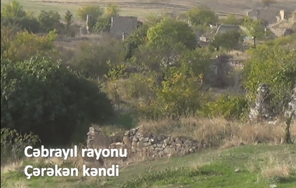 Cəbrayıl rayonunun işğaldan azad olunan Çərəkən kəndi VİDEO